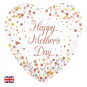 Happy Mothers Day Heart Foil Balloon - Inflated