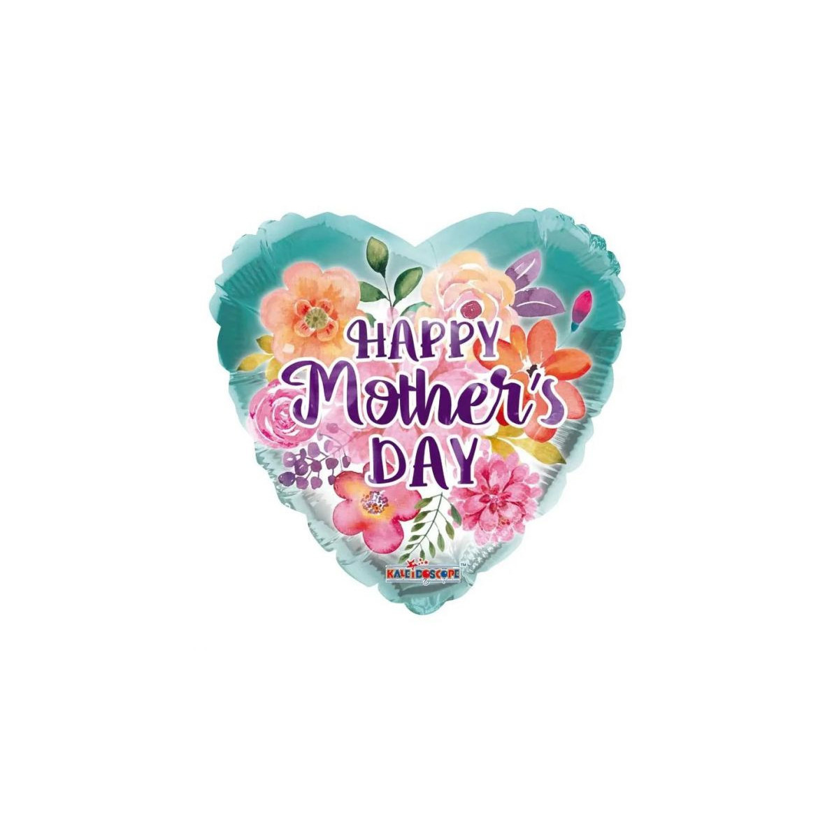 Happy Mothers Day Heart Foil Balloon - Inflated Happy Mothers Day Heart Foil Balloon - Inflated