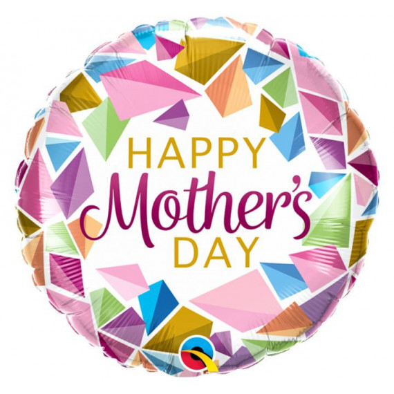 Happy Mothers Day Round Foil Balloon - Inflated Happy Mothers Day Round Foil Balloon - Inflated