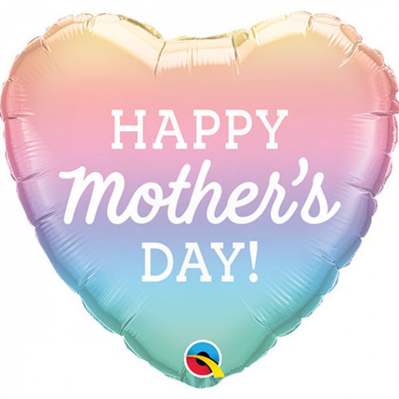 Happy Mothers Day Heart Foil Balloon - Inflated Happy Mothers Day Heart Foil Balloon - Inflated