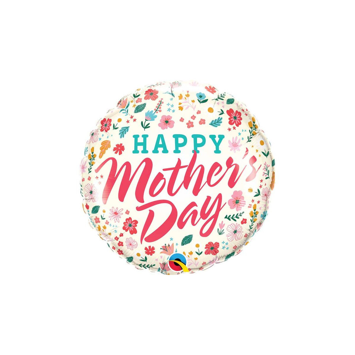 Happy Mothers Day Round Foil Balloon - Inflated Happy Mothers Day Round Foil Balloon - Inflated
