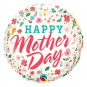 Happy Mothers Day Round Foil Balloon - Inflated Happy Mothers Day Round Foil Balloon - Inflated