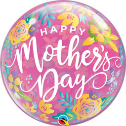 Happy Mother's Day Supershape Foil Balloon - Inflated