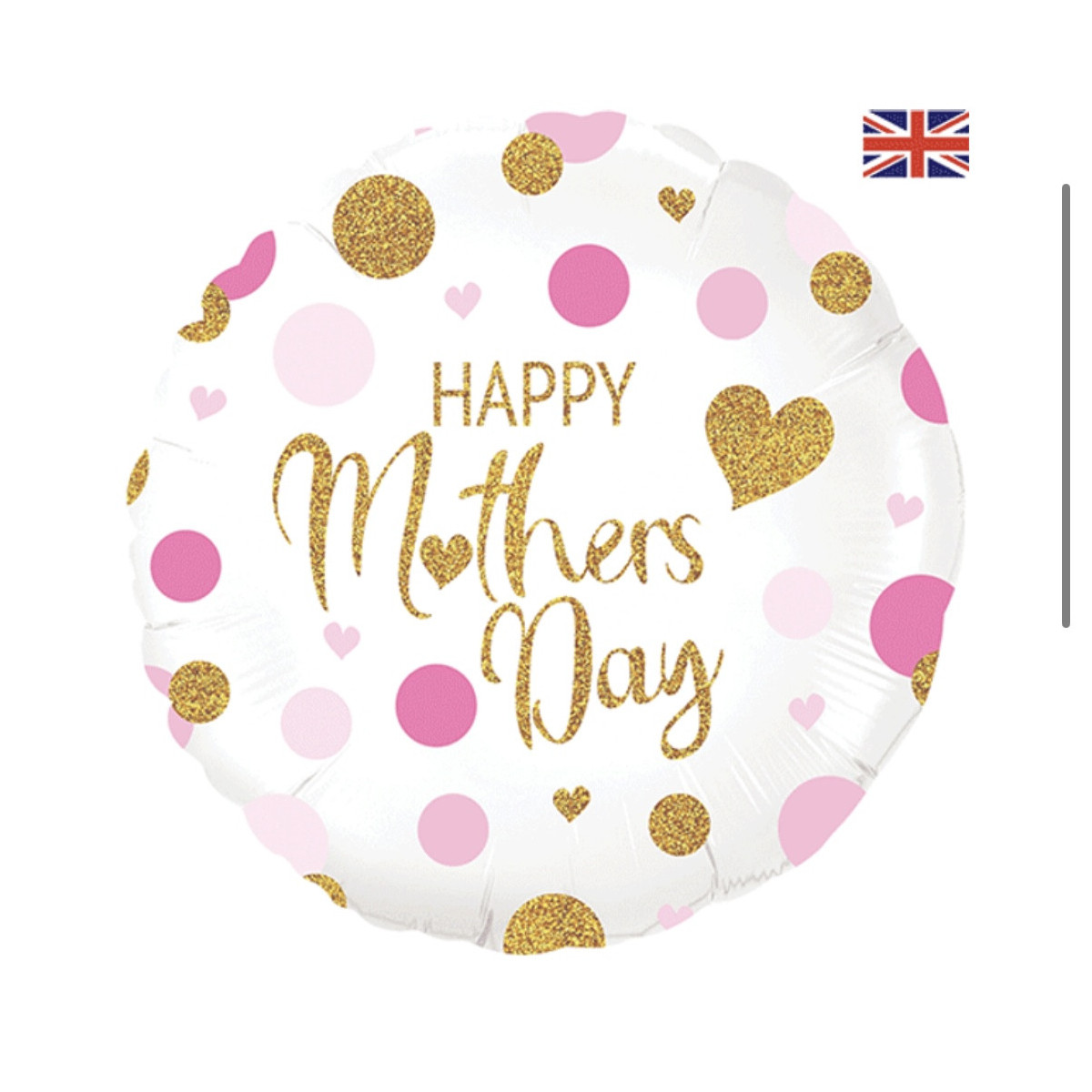 Happy Mothers Day Round Foil Balloon - Inflated