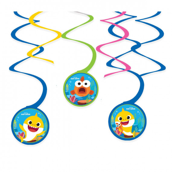 Baby Shark Swirl Decorations