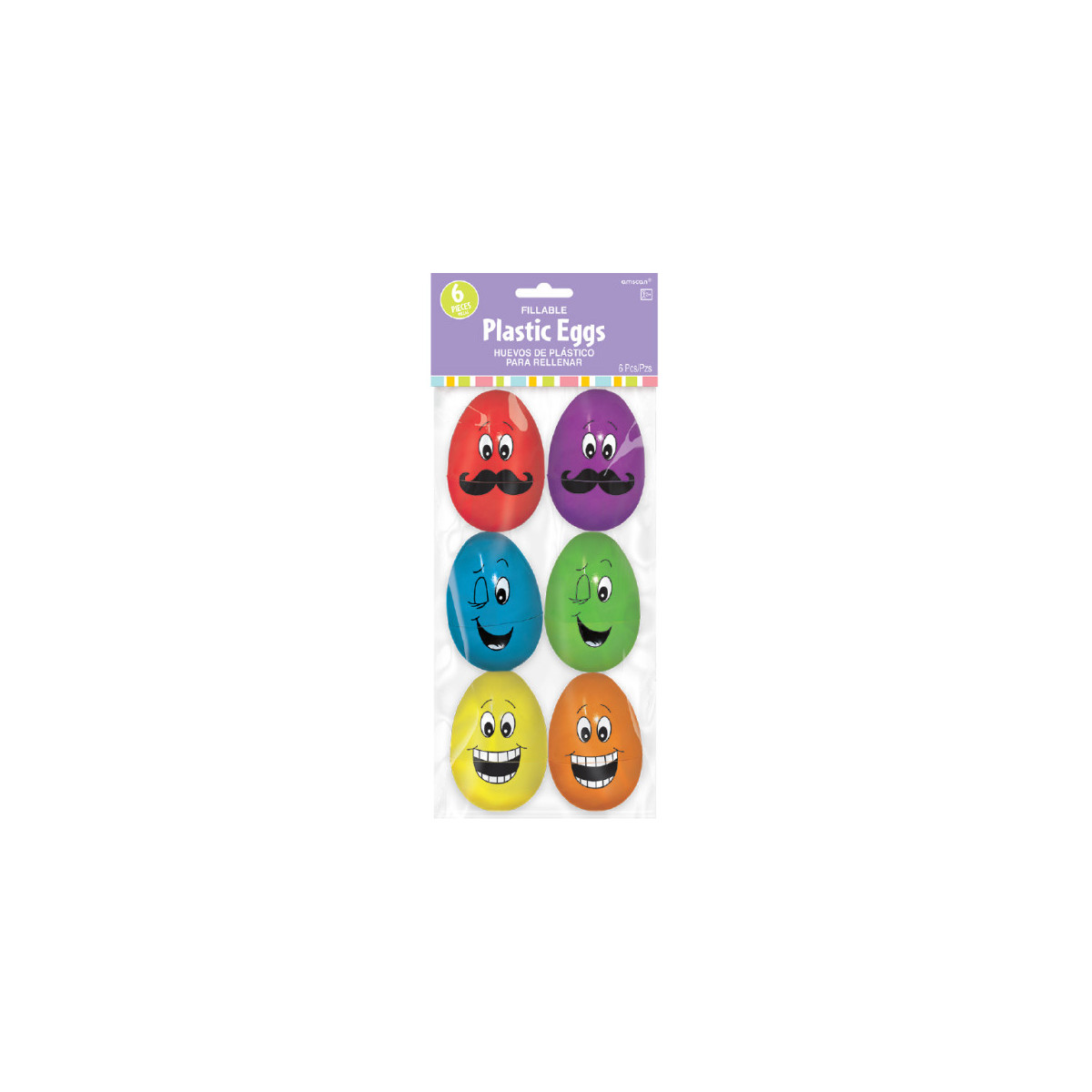 Large Funny Face Plastic Fillable Eggs Large Funny Face Plastic Fillable Eggs