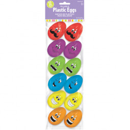 Small Funny Face Plastic Fillable Eggs