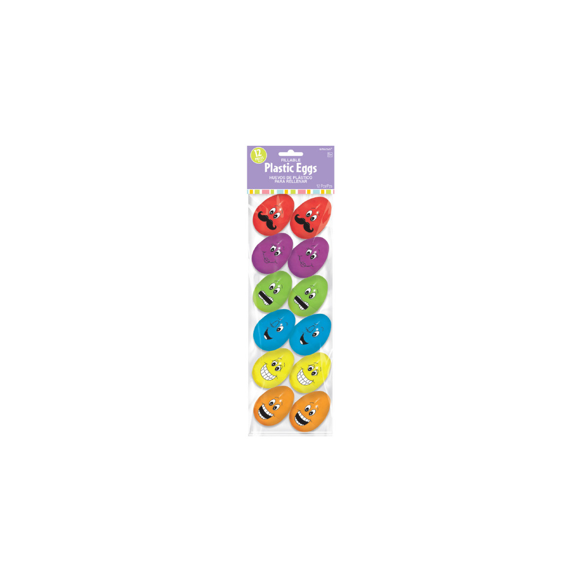 Small Funny Face Plastic Fillable Eggs Small Funny Face Plastic Fillable Eggs
