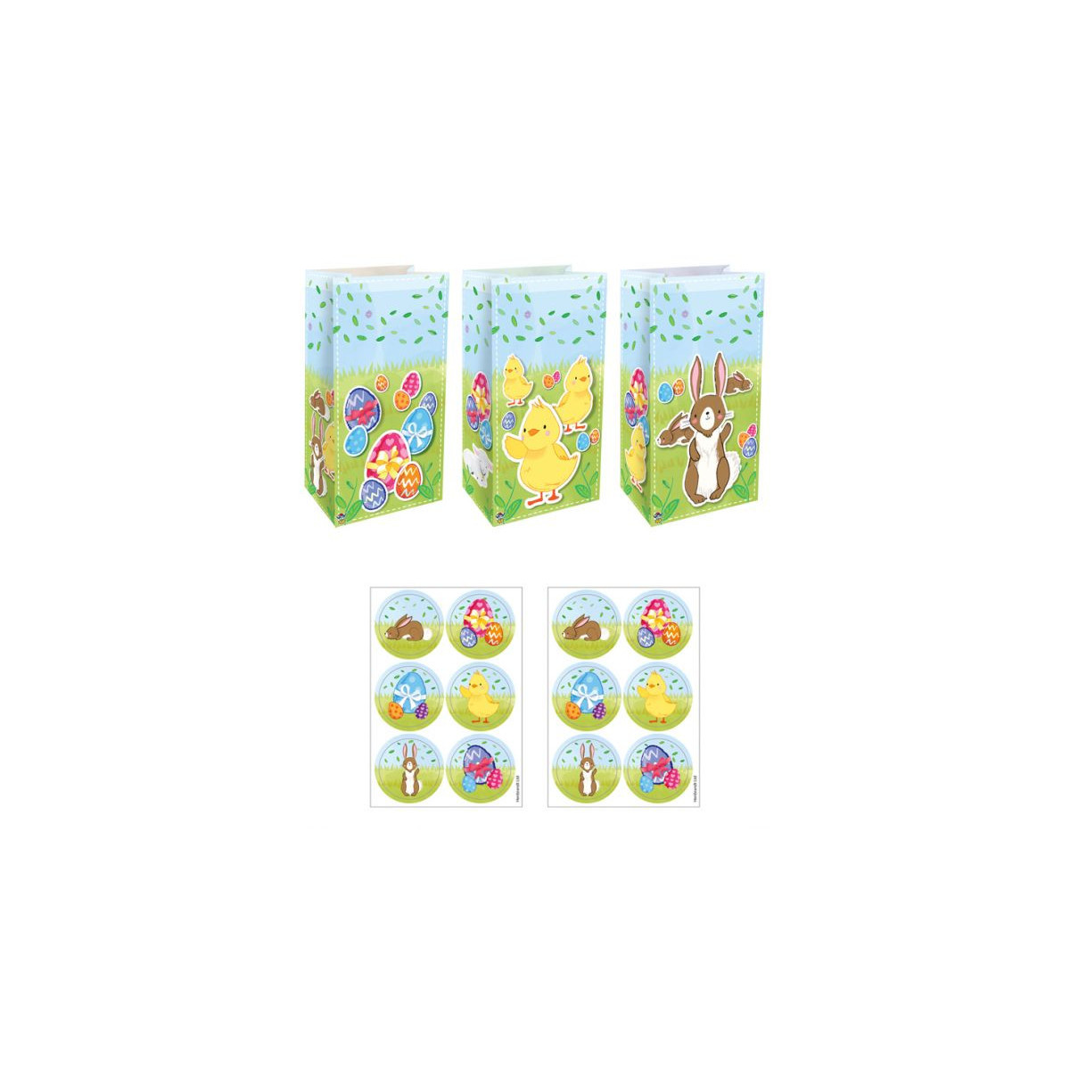 Easter Paper Party Bags and Stickers Easter Paper Party Bags and Stickers