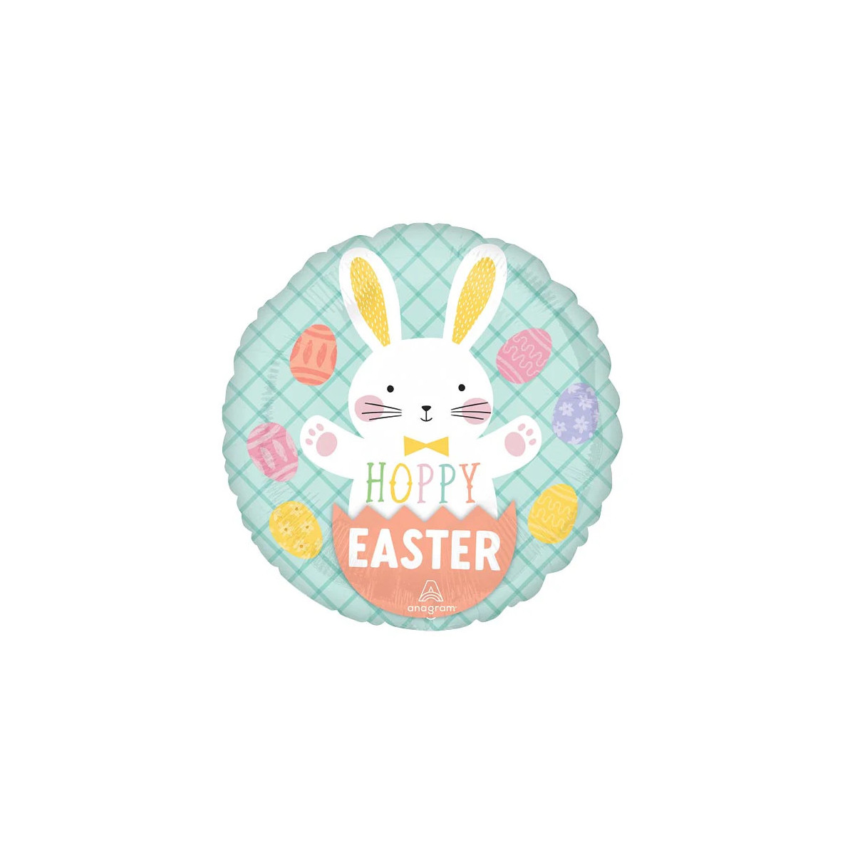 Hoppy Easter Round Foil Balloon - Inflated