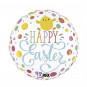 Happy Easter Round Foil Balloon - Inflated