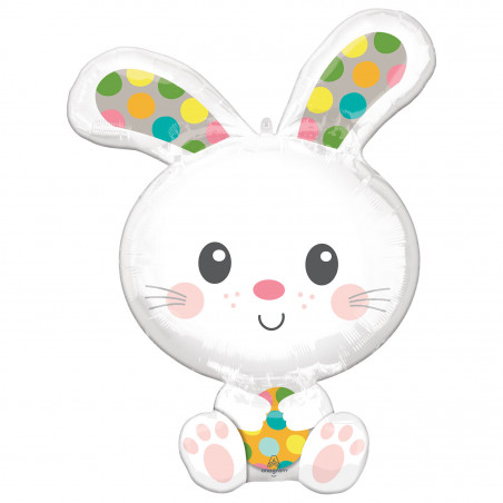 Easter Bunny Supershape Foil Balloon - Inflated