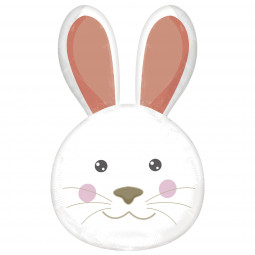 Easter Bunny Head Supershape Foil Balloon - Inflated