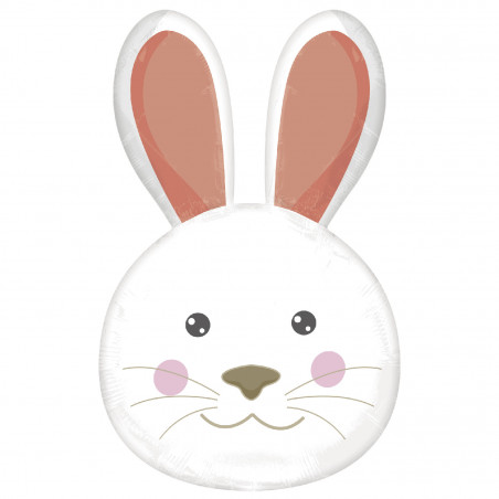 Easter Bunny Head Supershape Foil Balloon - Inflated