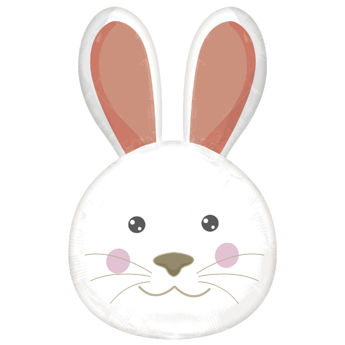 Easter Bunny Head Supershape Foil Balloon - Inflated Easter Bunny Head Supershape Foil Balloon - Inflated