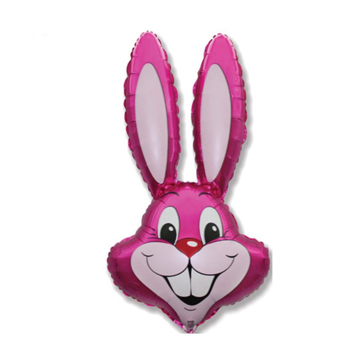 Pink Bunny Head Supershape Foil Balloon - Inflated Pink Bunny Head Supershape Foil Balloon - Inflated