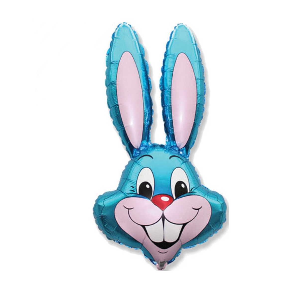 Blue Bunny Head Supershape Foil Balloon - Inflated Blue Bunny Head Supershape Foil Balloon - Inflated