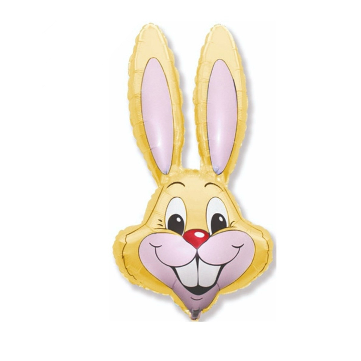 Pastel Yellow Bunny Head Supershape Foil Balloon - Inflated Pastel Yellow Bunny Head Supershape Foil Balloon - Inflated