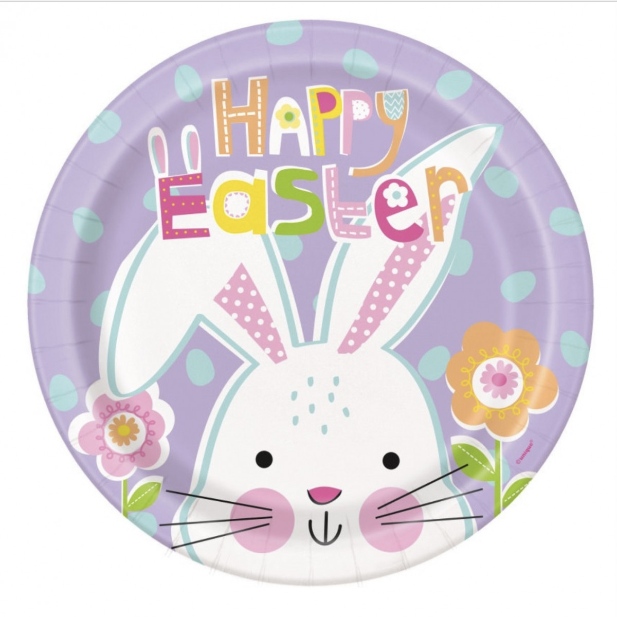 Happy Easter Purple Paper Plates Happy Easter Purple Paper Plates