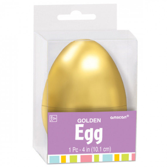 Large Gold Plastic Fillable Egg Large Gold Plastic Fillable Egg