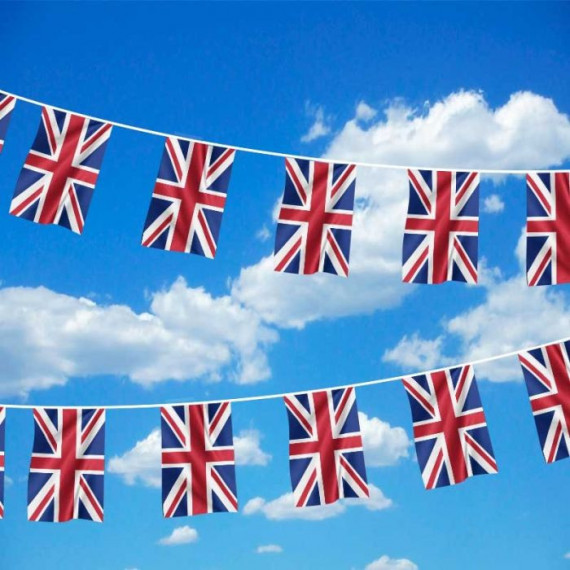 Fabric Great Britain Flag Bunting - 6m Fabric Great Britain Flag Bunting - 6m