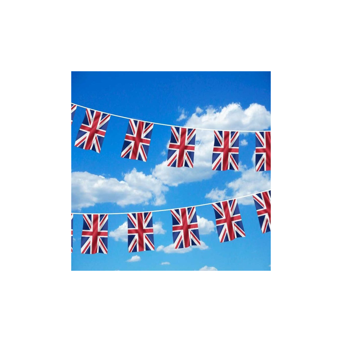 Fabric Great Britain Flag Bunting - 3m