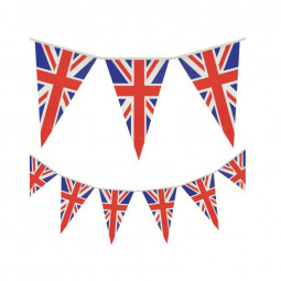 Fabric Great Britain Triangular Flag Bunting - 20m