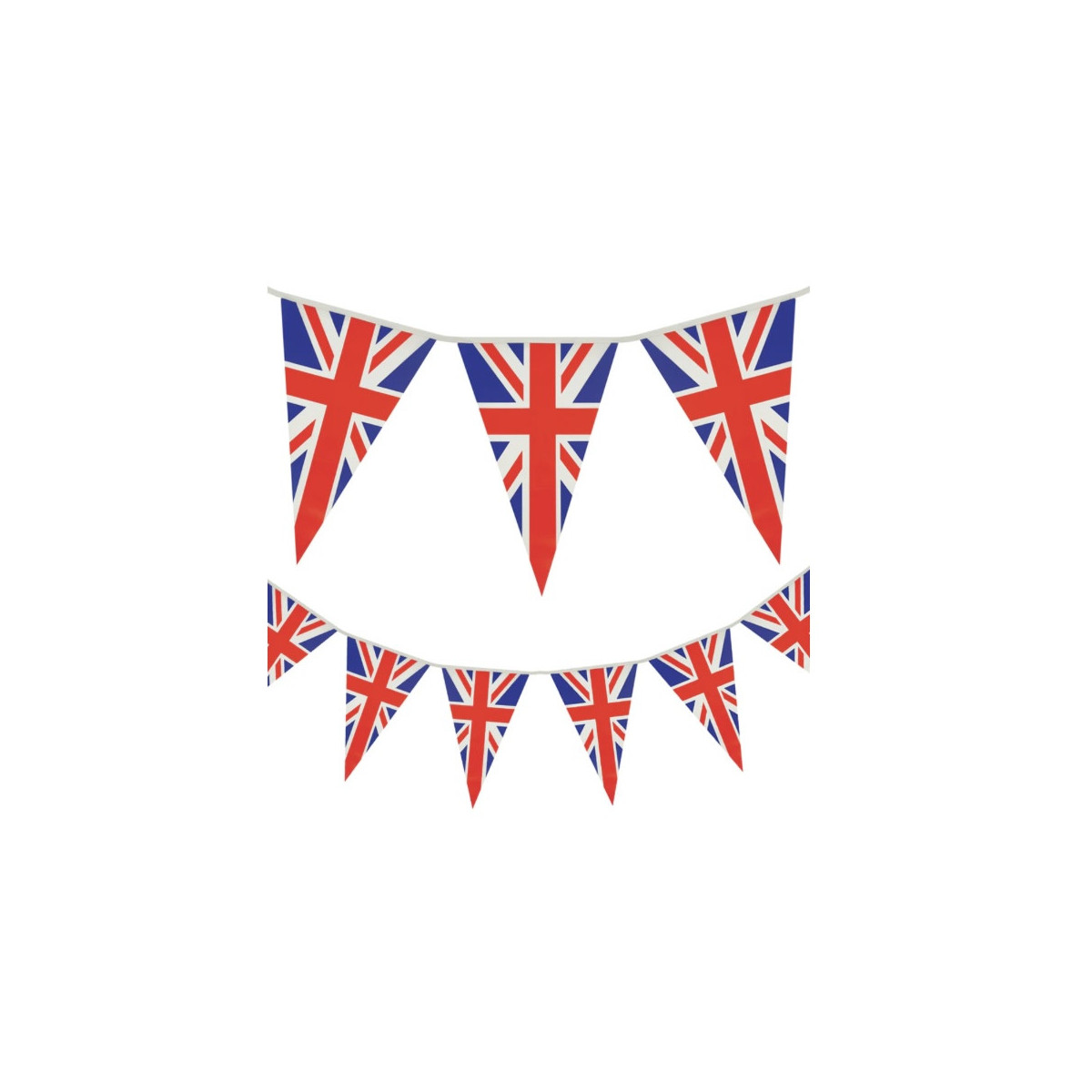 Fabric Great Britain Triangular Flag Bunting - 20m