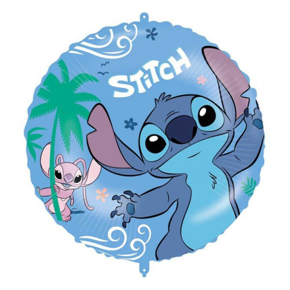 Stitch Round Foil Balloon - Inflated Stitch Round Foil Balloon - Inflated