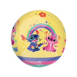 Stitch and Angel Orbz Balloon - Inflated