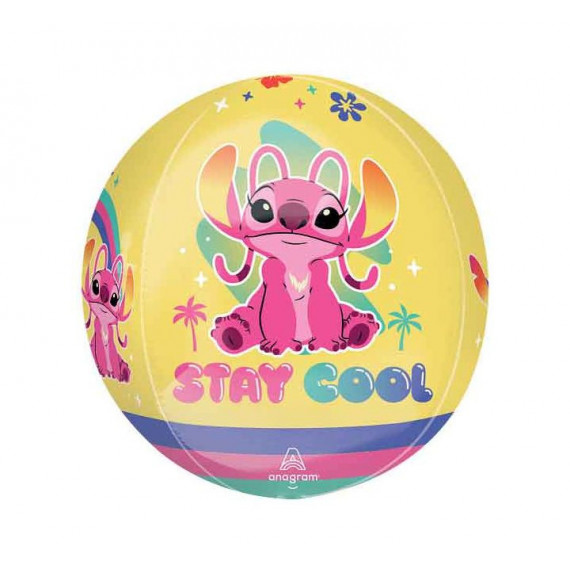 Stitch and Angel Orbz Balloon - Inflated Stitch and Angel Orbz Balloon - Inflated