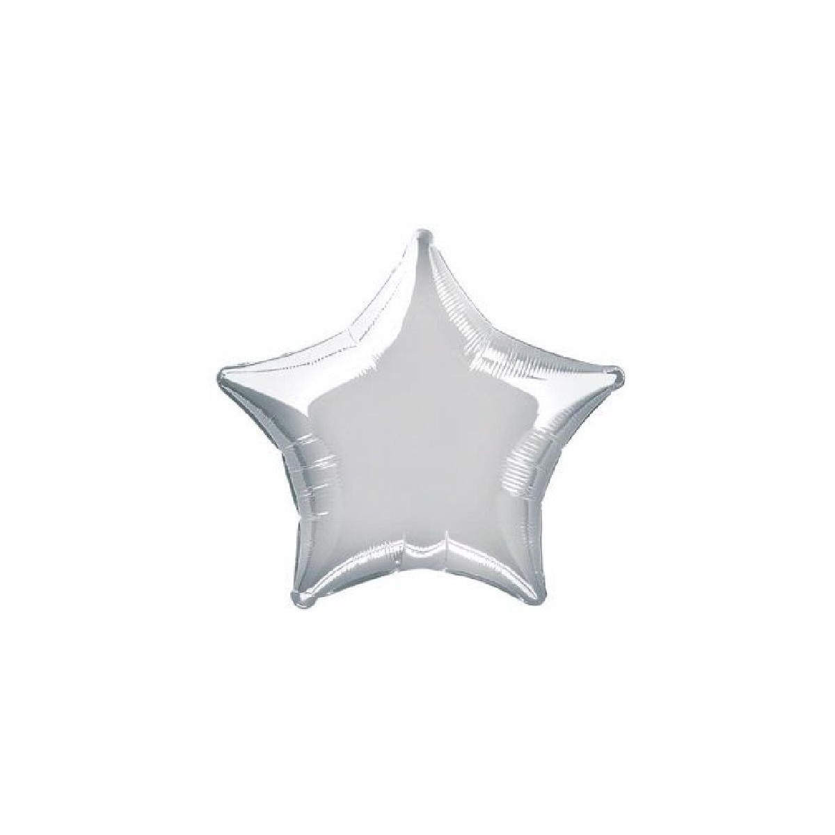 Silver Star Foil Balloon - Inflated Silver Star Foil Balloon - Inflated
