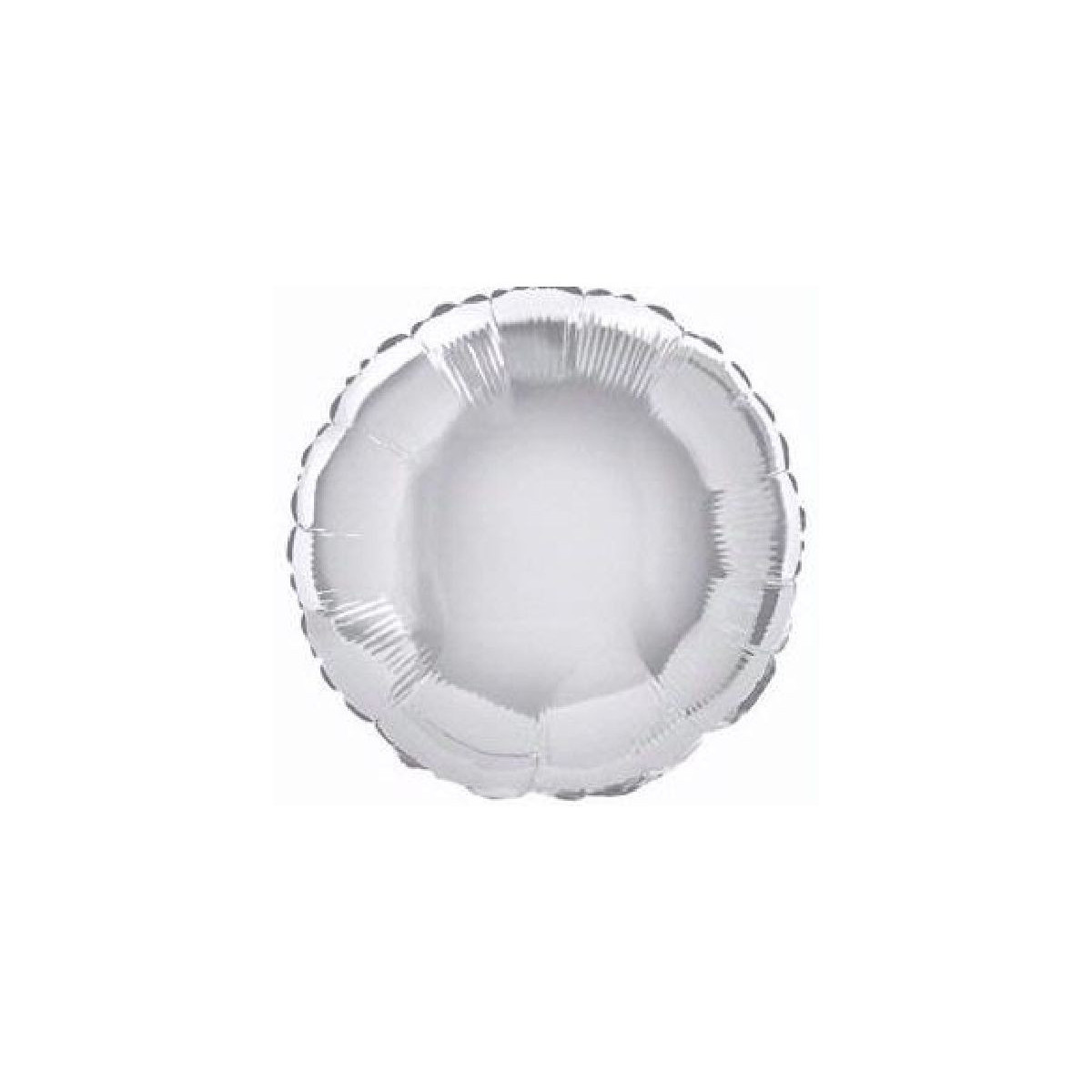 Silver Round Foil Balloon - Inflated Silver Round Foil Balloon - Inflated