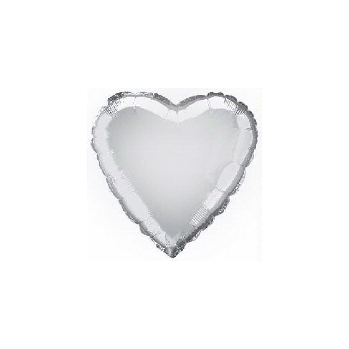Silver Heart Foil Balloon - Inflated Silver Heart Foil Balloon - Inflated