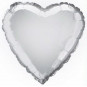 Silver Heart Foil Balloon - Inflated Silver Heart Foil Balloon - Inflated