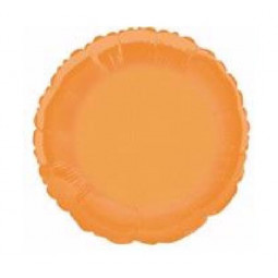 Orange Round Foil Balloon - Inflated