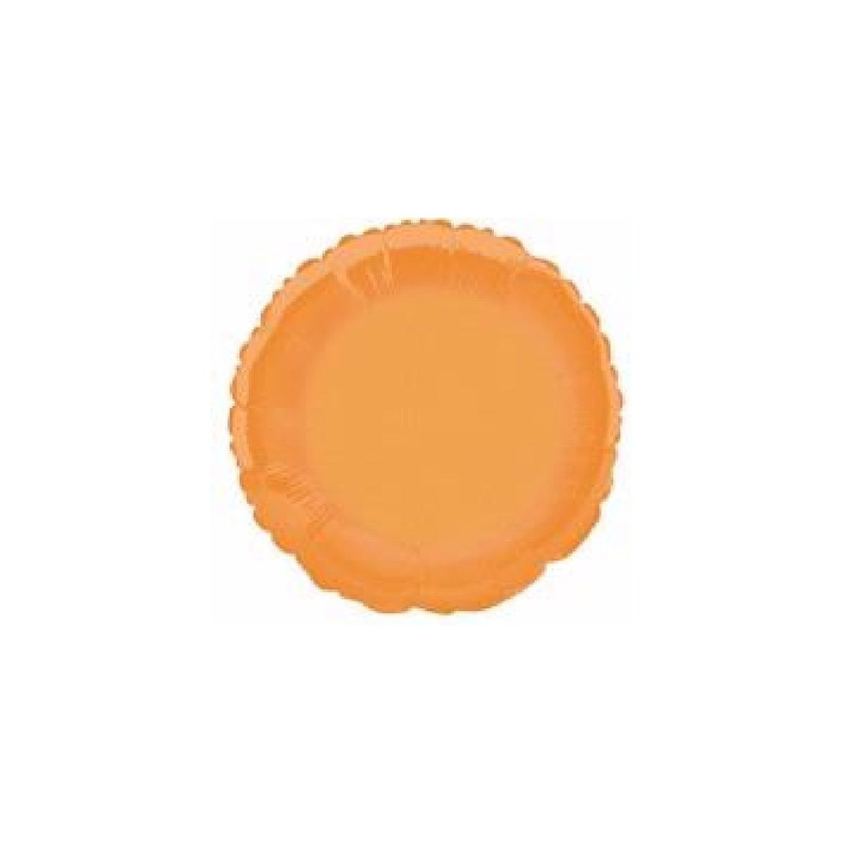 Orange Round Foil Balloon - Inflated Orange Round Foil Balloon - Inflated