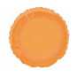 Orange Round Foil Balloon - Inflated Orange Round Foil Balloon - Inflated