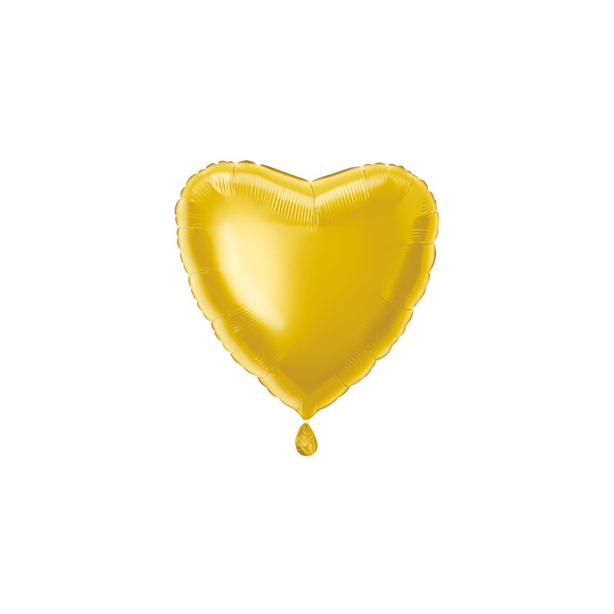 Gold Heart Foil Balloon - Inflated Gold Heart Foil Balloon - Inflated