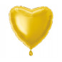 Gold Heart Foil Balloon - Inflated Gold Heart Foil Balloon - Inflated