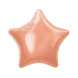 Rose Gold Star Foil Balloon - Inflated