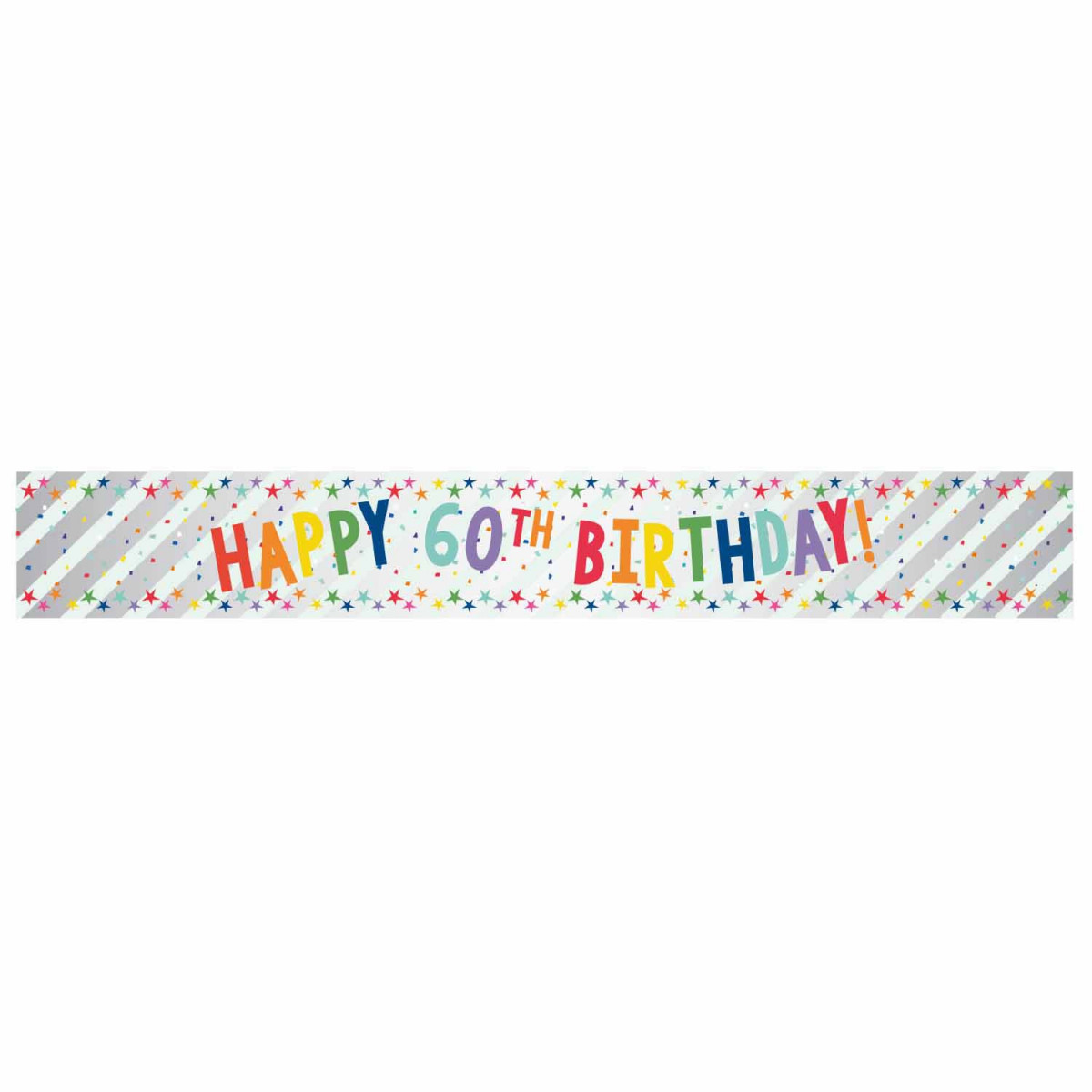 Multi-Coloured Happy 60th Birthday Banner