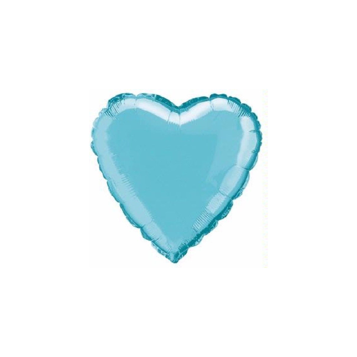 Baby Blue Heart Foil Balloon - Inflated Baby Blue Heart Foil Balloon - Inflated
