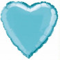 Baby Blue Heart Foil Balloon - Inflated Baby Blue Heart Foil Balloon - Inflated