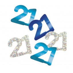 Blue 21st Birthday Confetti