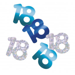 Blue 18th Birthday Confetti