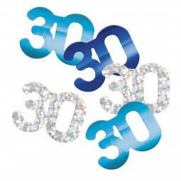 Blue 30th Birthday Confetti