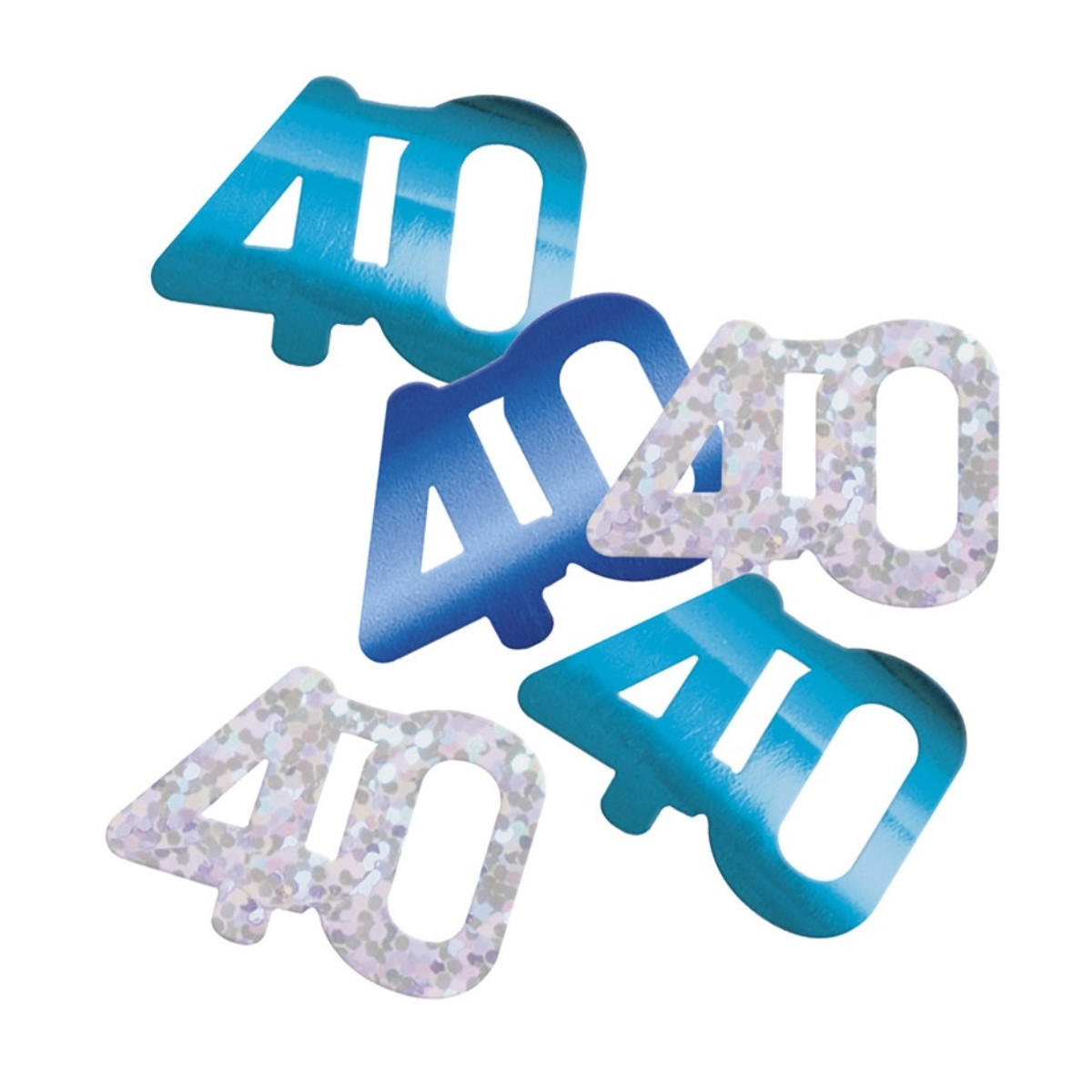 Blue 40th Birthday Confetti
