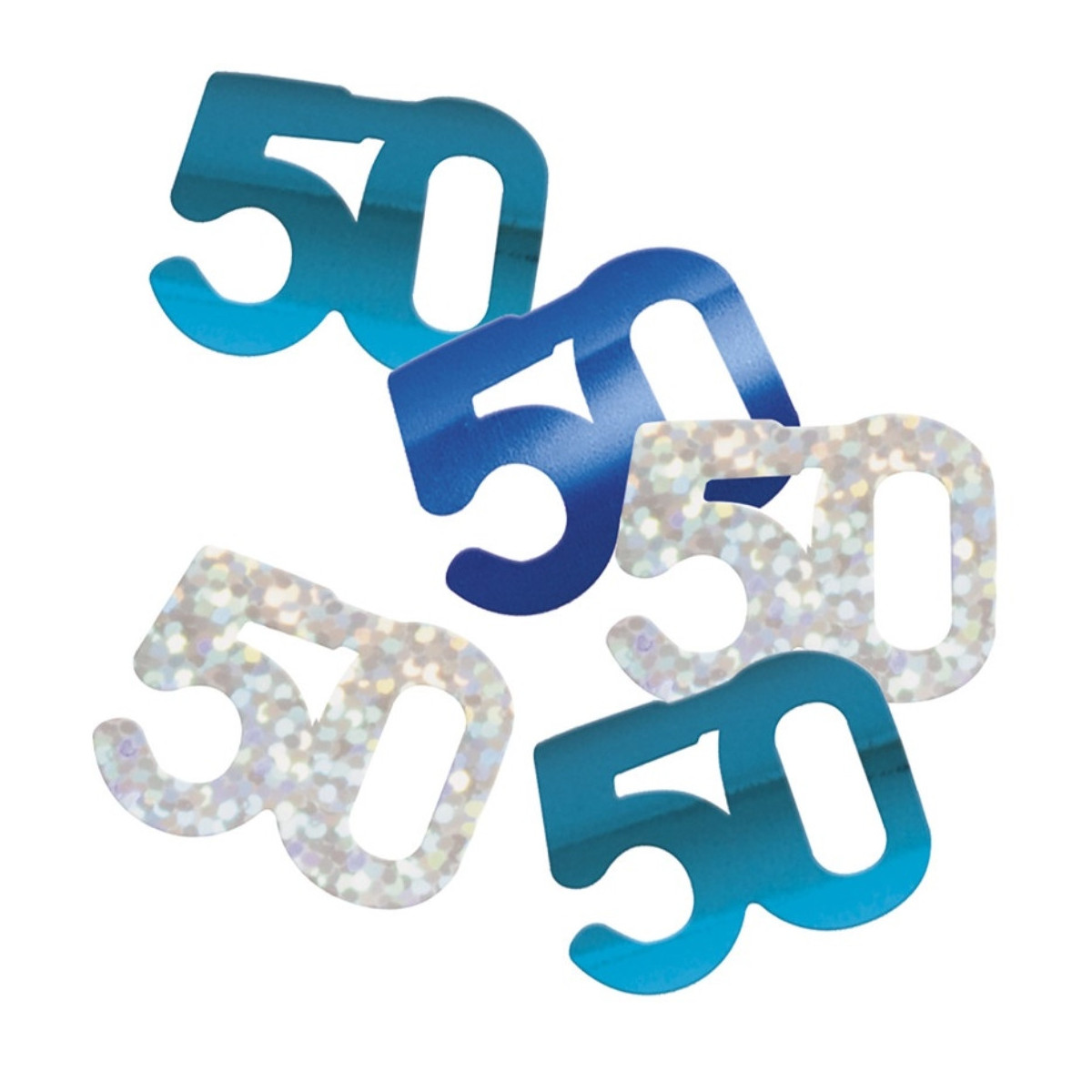 Blue 50th Birthday Confetti