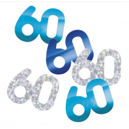 Blue 60th Birthday Confetti